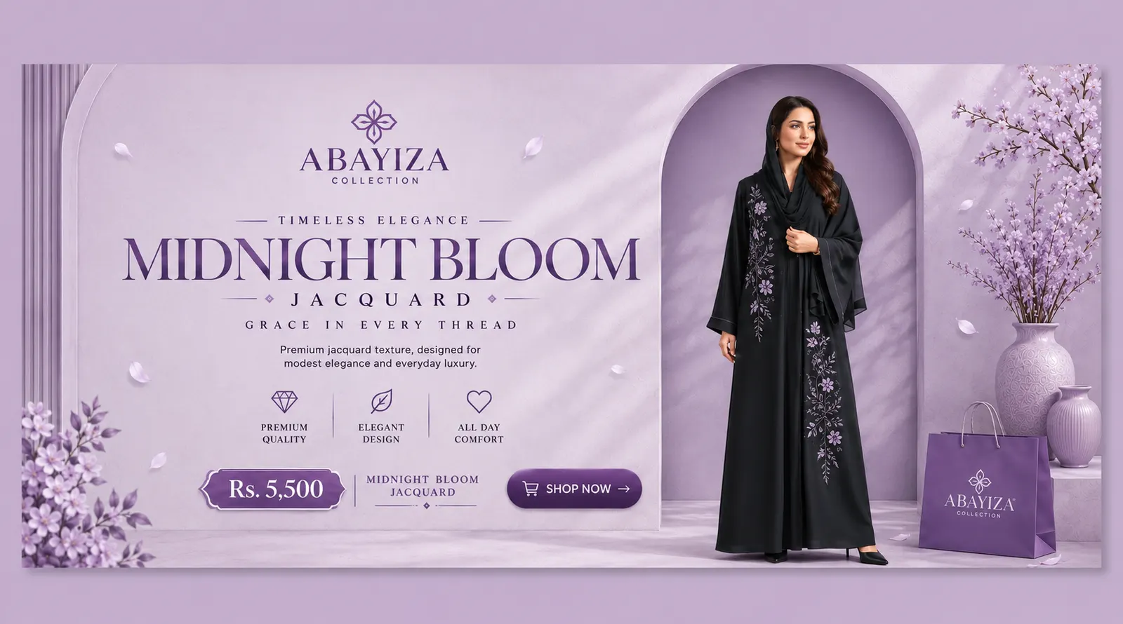 Midnight Bloom Jacquard